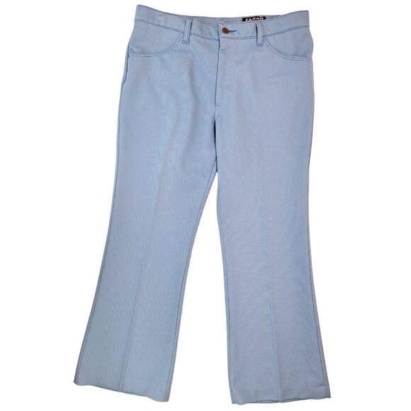 Farah Other - Vintage Farah Polyester Pants Men Size 38 x 29.5 Flair Leg Disco Leisure Blue